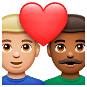 👨🏼‍❤️‍👨🏾 Emoji Liebespaar - Mann: mittelhelle Hautfarbe, Mann: mitteldunkle Hautfarbe WhatsApp 2.23.2.72.