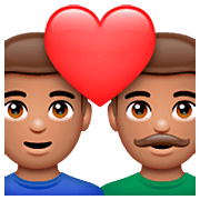 👨🏽‍❤️‍👨🏽 Emoji Liebespaar - Mann: mittlere Hautfarbe, Mann: mittlere Hautfarbe WhatsApp 2.23.2.72.
