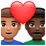 Couple Avec Cœur - Homme: Peau Légèrement Mate, Homme: Peau Foncée WhatsApp 2.23.2.72.