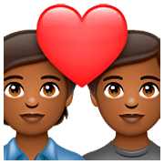 Émoji 💑🏾 Couple Avec Cœur, Peau Mate sur WhatsApp 2.23.2.72.