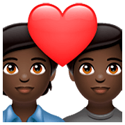 Émoji 🧑🏿‍❤️‍🧑🏿 Couple Avec Cœur: Personne, Personne, Peau Foncée sur WhatsApp 2.23.2.72.