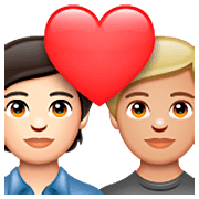 Émoji 🧑🏻‍❤️‍🧑🏼 Couple Avec Cœur: Personne, Personne, Peau Claire, Peau Moyennement Claire sur WhatsApp 2.23.2.72.