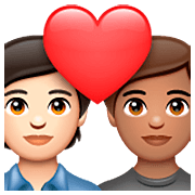 Emoji 🧑🏻‍❤️‍🧑🏽 Coppia Con Cuore: persona, persona, Carnagione Chiara, Carnagione Olivastra su WhatsApp 2.23.2.72.