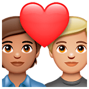 Emoji 🧑🏽‍❤️‍🧑🏼 Coppia Con Cuore: persona, persona, Carnagione Olivastra, Carnagione Abbastanza Chiara su WhatsApp 2.23.2.72.