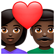 👩🏿‍❤️‍👨🏿 Emoji Pareja Enamorada - Mujer: Tono De Piel Oscuro, Hombre: Tono De Piel Oscuro en WhatsApp 2.23.2.72.