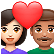 👩🏻‍❤️‍👨🏽 Emoji Pareja Enamorada - Mujer: Tono De Piel Claro, Hombre: Tono De Piel Medio en WhatsApp 2.23.2.72.