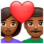 Emoji 👩🏾‍❤️‍👨🏾 Coppia Con Cuore - Donna: Carnagione Abbastanza Scura, Uomo: Carnagione Abbastanza Scura su WhatsApp 2.23.2.72.