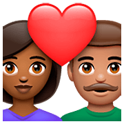 Émoji 👩🏾‍❤️‍👨🏽 Couple Avec Cœur - Femme: Peau Mate, Homme: Peau Légèrement Mate sur WhatsApp 2.23.2.72.