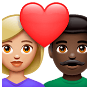 Emoji 👩🏼‍❤️‍👨🏿 Coppia Con Cuore - Donna: Carnagione Abbastanza Chiara, Uomo: Carnagione Scura su WhatsApp 2.23.2.72.