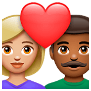 Emoji 👩🏼‍❤️‍👨🏾 Coppia Con Cuore - Donna: Carnagione Abbastanza Chiara, Uomo: Carnagione Abbastanza Scura su WhatsApp 2.23.2.72.