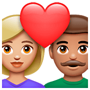 👩🏼‍❤️‍👨🏽 Emoji Liebespaar - Frau: mittelhelle Hautfarbe, Mann: mittlere Hautfarbe WhatsApp 2.23.2.72.