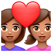Emoji 👩🏽‍❤️‍👩🏽 Coppia Con Cuore - Donna: Carnagione Olivastra, Donna: Carnagione Olivastra su WhatsApp 2.23.2.72.