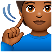Emoji 🧏🏾 Persona Con Problemi Di Udito: Carnagione Abbastanza Scura su WhatsApp 2.23.2.72.
