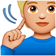 Emoji 🧏🏼 Persona Con Problemi Di Udito: Carnagione Abbastanza Chiara su WhatsApp 2.23.2.72.