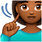 Emoji 🧏🏾‍♀️ Donna Con Problemi Di Udito: Carnagione Abbastanza Scura su WhatsApp 2.23.2.72.