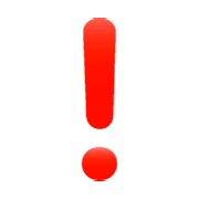 Emoji ❗ Punto Esclamativo Rosso su WhatsApp 2.23.2.72.