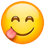 😋 Emoji sich die Lippen leckendes Gesicht WhatsApp 2.23.2.72.