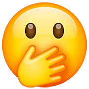 Emoji 🫢 Faccia Con Gli Occhi Aperti E La Mano Sulla Bocca Emoji su WhatsApp 2.23.2.72.