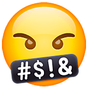 Emoji 🤬 Faccina Con Simboli Sulla Bocca su WhatsApp 2.23.2.72.