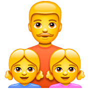 Émoji 👨‍👧‍👧 Famille : Homme, Fille Et Fille sur WhatsApp 2.23.2.72.