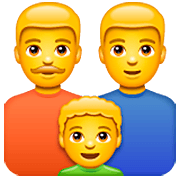 👨‍👨‍👦 Emoji Família: Homem, Homem E Menino na WhatsApp 2.23.2.72.