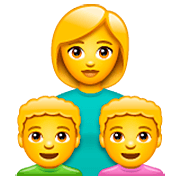 👩‍👦‍👦 Emoji Família: Mulher, Menino E Menino na WhatsApp 2.23.2.72.