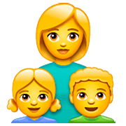 👩‍👧‍👦 Emoji Familie: Frau, Mädchen und Junge WhatsApp 2.23.2.72.