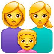 👩‍👩‍👦 Emoji Familie: Frau, Frau und Junge WhatsApp 2.23.2.72.