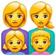 👩‍👩‍👧‍👦 Emoji Familie: Frau, Frau, Mädchen und Junge WhatsApp 2.23.2.72.
