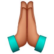 🙏🏽 Emoji Manos En Oración: Tono De Piel Medio en WhatsApp 2.23.2.72.