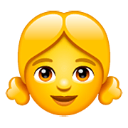Emoji 👧 Bambina su WhatsApp 2.23.2.72.