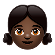 👧🏿 Emoji Mädchen: dunkle Hautfarbe WhatsApp 2.23.2.72.