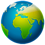 🌍 Emoji Globus mit Europa und Afrika WhatsApp 2.23.2.72.