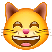 😸 Emoji Rosto De Gato Sorrindo Com Olhos Sorridentes na WhatsApp 2.23.2.72.