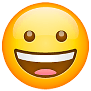 Emoji 😀 Faccina Con Un Gran Sorriso su WhatsApp 2.23.2.72.