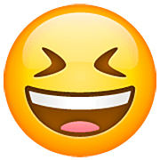 😆 Emoji grinsendes Gesicht mit zusammengekniffenen Augen WhatsApp 2.23.2.72.