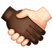 🫱🏿‍🫲🏻 Emoji Handschlag: dunkle Hautfarbe, helle Hautfarbe WhatsApp 2.23.2.72.