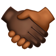 Handschlag: dunkle Hautfarbe, mitteldunkle Hautfarbe WhatsApp 2.23.2.72.