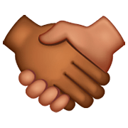 🫱🏾‍🫲🏽 Emoji Handschlag: mitteldunkle Hautfarbe, mittlere Hautfarbe WhatsApp 2.23.2.72.