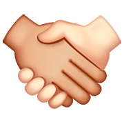 🫱🏼‍🫲🏻 Emoji Handschlag: mittelhelle Hautfarbe, helle Hautfarbe WhatsApp 2.23.2.72.