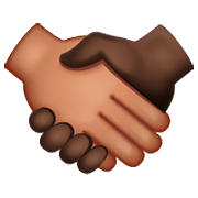 🫱🏽‍🫲🏿 Emoji Handschlag: mittlere Hautfarbe, dunkle Hautfarbe WhatsApp 2.23.2.72.