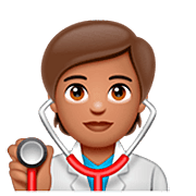 Emoji 🧑🏽‍⚕️ Persona Che Lavora Nella Sanità: Carnagione Olivastra su WhatsApp 2.23.2.72.