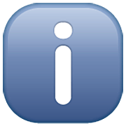 ℹ️ Emoji Buchstabe „i“ in blauem Quadrat WhatsApp 2.23.2.72.