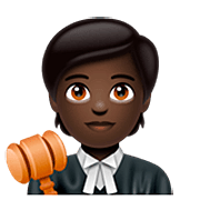 🧑🏿‍⚖️ Emoji Juiz No Tribunal: Pele Escura na WhatsApp 2.23.2.72.