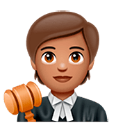 🧑🏽‍⚖️ Emoji Juiz No Tribunal: Pele Morena na WhatsApp 2.23.2.72.
