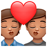 💏🏽 Emoji Beijo, Pele Morena na WhatsApp 2.23.2.72.