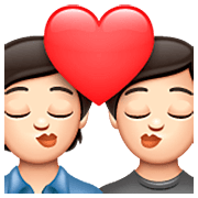 Emoji 🧑🏻‍❤️‍💋‍🧑🏻 Bacio Tra Coppia: persona, persona, Carnagione Chiara su WhatsApp 2.23.2.72.