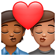 Emoji 🧑🏾‍❤️‍💋‍🧑🏽 Bacio Tra Coppia: persona, persona, Carnagione Abbastanza Scura, Carnagione Olivastra su WhatsApp 2.23.2.72.