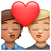 🧑🏽‍❤️‍💋‍🧑🏼 Emoji Beso: Persona, Persona, Tono De Piel Medio, Tono De Piel Claro Medio en WhatsApp 2.23.2.72.