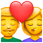 👩‍❤️‍💋‍👨 Emoji sich küssendes Paar: Frau, Mann WhatsApp 2.23.2.72.